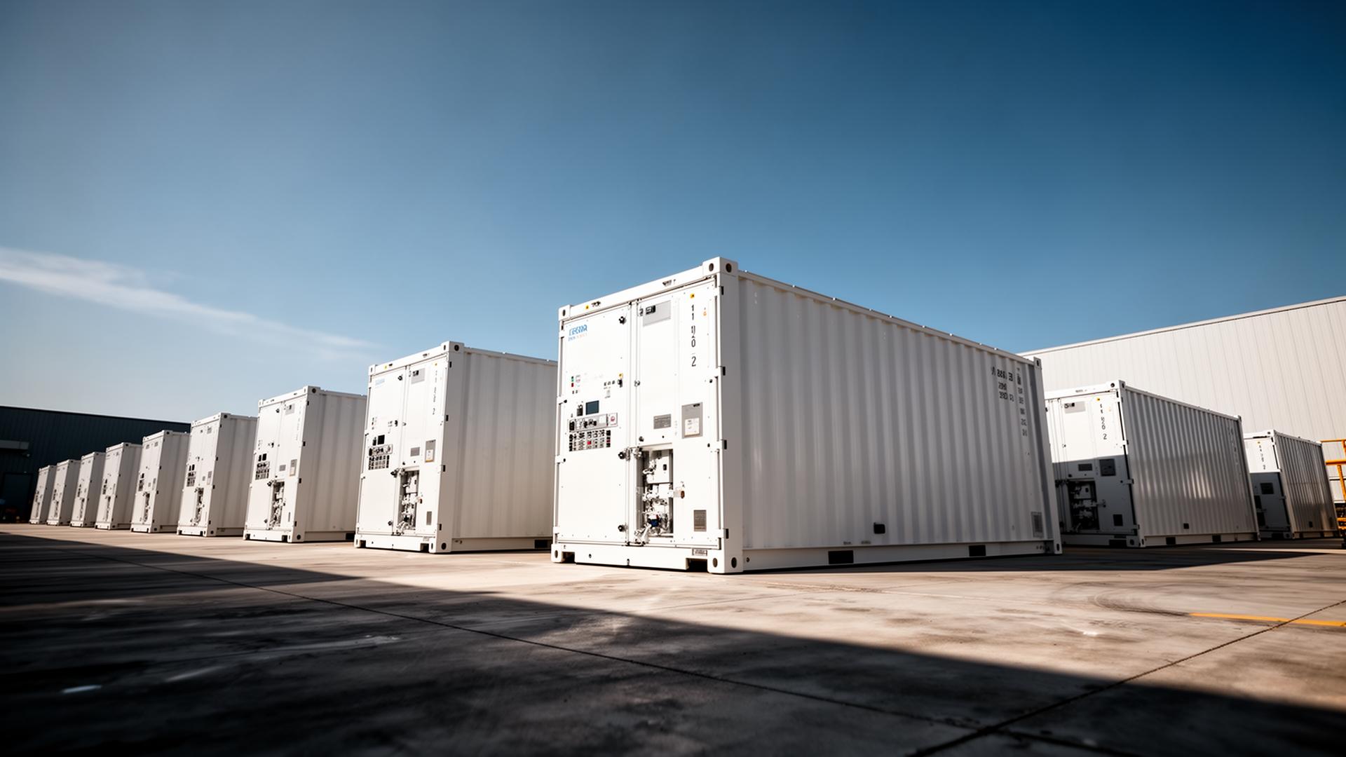 Battery storage container yard